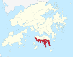 Hong Kong Southern District locator map